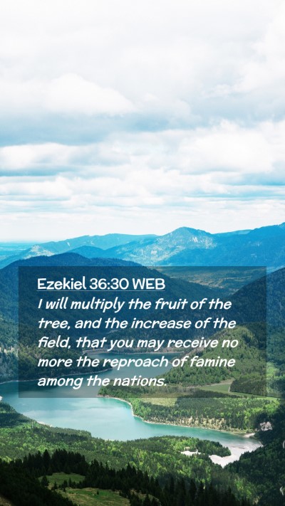 Picture 02 - Ezekiel 36:30 WEB Mobile Phone Wallpaper - I will multiply the fruit of the tree, and the - Mobile Bible Verse Wallpaper