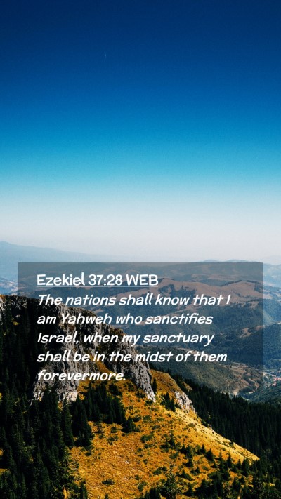 Picture 02 - Ezekiel 37:28 WEB Mobile Phone Wallpaper - The nations shall know that I am Yahweh who - Mobile Bible Verse Wallpaper
