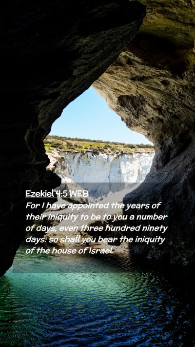 Picture 02 - Ezekiel 4:5 WEB Mobile Phone Wallpaper - For I have appointed the years of their iniquity - Mobile Bible Verse Wallpaper