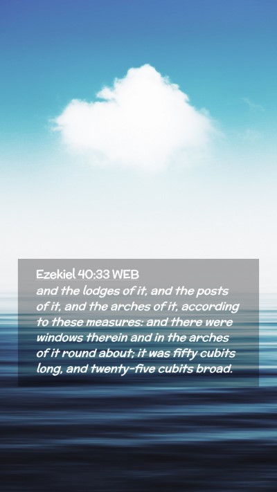 Picture 02 - Ezekiel 40:33 WEB Mobile Phone Wallpaper - and the lodges of it, and the posts of it, and - Mobile Bible Verse Wallpaper