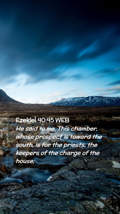 Picture 02 - Ezekiel 40:45 WEB Mobile Phone Wallpaper - He said to me, This chamber, whose prospect is - Mobile Bible Verse Wallpaper