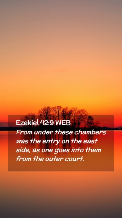 Picture 02 - Ezekiel 42:9 WEB Mobile Phone Wallpaper - From under these chambers was the entry on the - Mobile Bible Verse Wallpaper