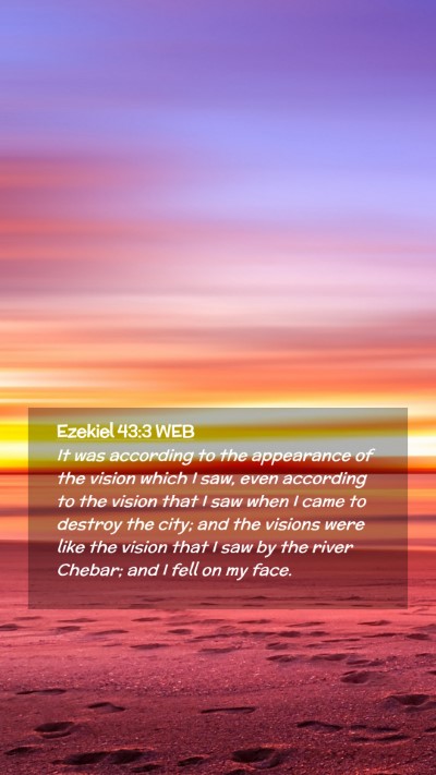 Picture 02 - Ezekiel 43:3 WEB Mobile Phone Wallpaper - It was according to the appearance of the vision - Mobile Bible Verse Wallpaper