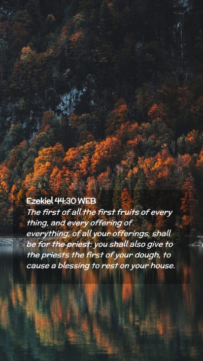 Picture 02 - Ezekiel 44:30 WEB Mobile Phone Wallpaper - The first of all the first fruits of every thing, - Mobile Bible Verse Wallpaper