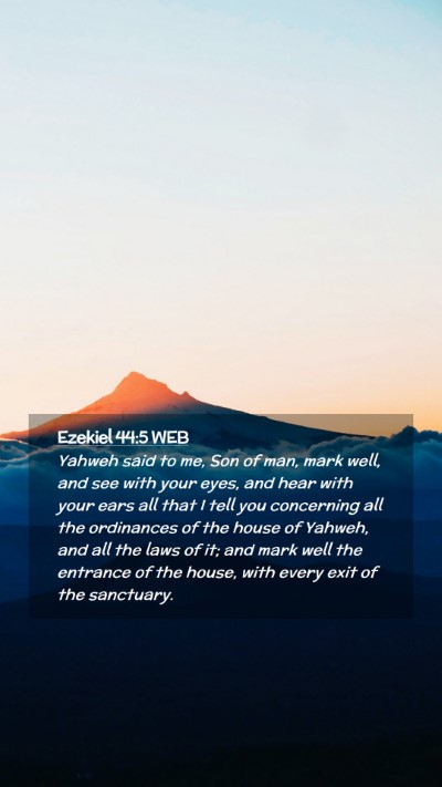 Picture 02 - Ezekiel 44:5 WEB Mobile Phone Wallpaper - Yahweh said to me, Son of man, mark well, and see - Mobile Bible Verse Wallpaper