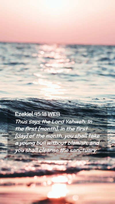 Picture 02 - Ezekiel 45:18 WEB Mobile Phone Wallpaper - Thus says the Lord Yahweh: In the first [month], - Mobile Bible Verse Wallpaper