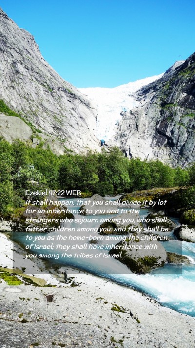 Picture 02 - Ezekiel 47:22 WEB Mobile Phone Wallpaper - It shall happen, that you shall divide it by lot - Mobile Bible Verse Wallpaper