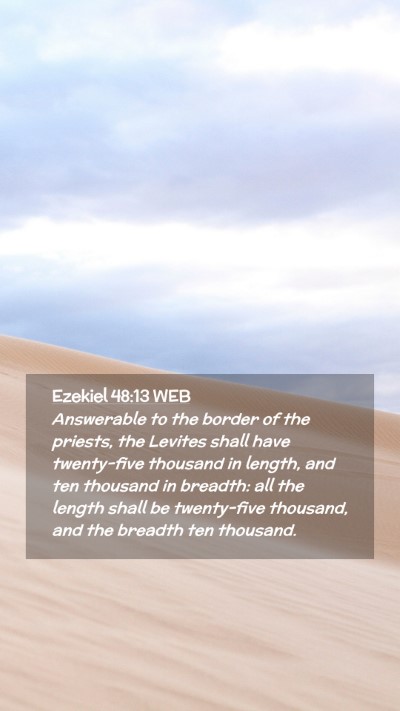 Picture 02 - Ezekiel 48:13 WEB Mobile Phone Wallpaper - Answerable to the border of the priests, the - Mobile Bible Verse Wallpaper