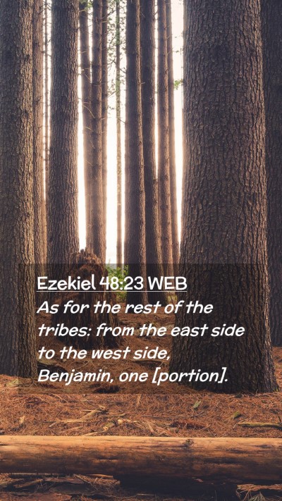 Picture 02 - Ezekiel 48:23 WEB Mobile Phone Wallpaper - As for the rest of the tribes: from the east side - Mobile Bible Verse Wallpaper