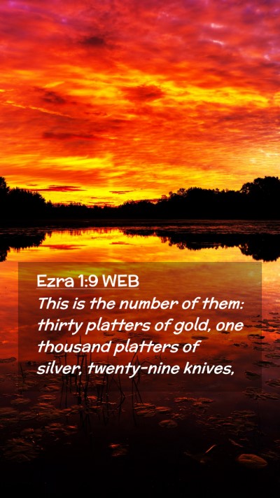 Picture 02 - Ezra 1:9 WEB Mobile Phone Wallpaper - This is the number of them: thirty platters of - Mobile Bible Verse Wallpaper