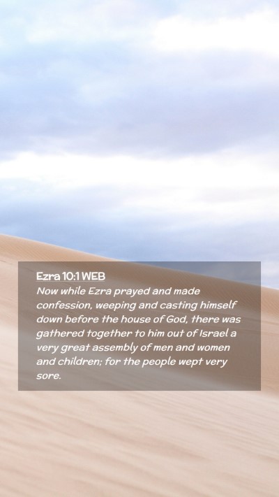 Picture 02 - Ezra 10:1 WEB Mobile Phone Wallpaper - Now while Ezra prayed and made confession, - Mobile Bible Verse Wallpaper