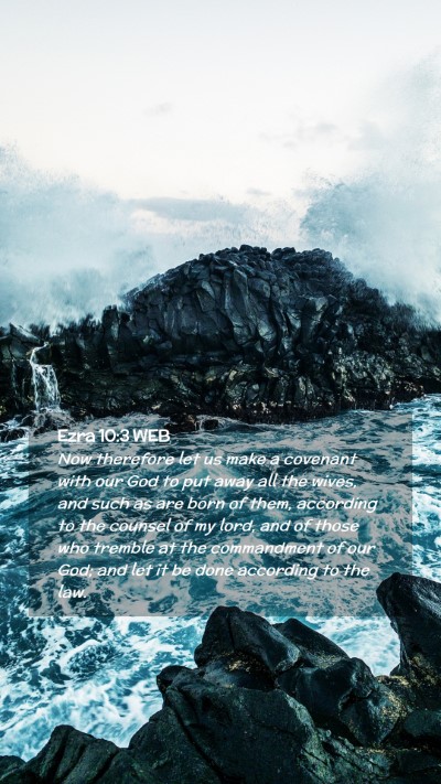 Picture 02 - Ezra 10:3 WEB Mobile Phone Wallpaper - Now therefore let us make a covenant with our God - Mobile Bible Verse Wallpaper