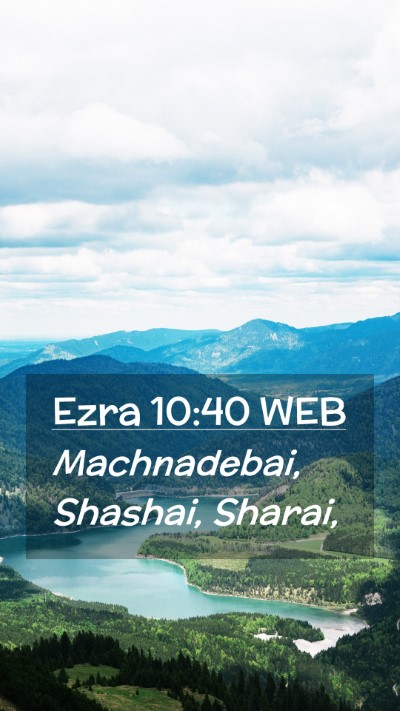 Picture 02 - Ezra 10:40 WEB Mobile Phone Wallpaper - Machnadebai, Shashai, - Mobile Bible Verse Wallpaper
