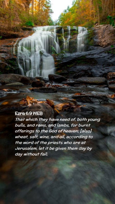 Picture 02 - Ezra 6:9 WEB Mobile Phone Wallpaper - That which they have need of, both young bulls, - Mobile Bible Verse Wallpaper