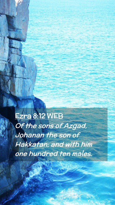 Picture 02 - Ezra 8:12 WEB Mobile Phone Wallpaper - Of the sons of Azgad, Johanan the son of - Mobile Bible Verse Wallpaper