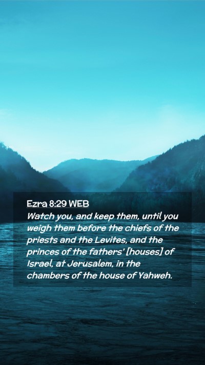 Picture 02 - Ezra 8:29 WEB Mobile Phone Wallpaper - Watch you, and keep them, until you weigh them - Mobile Bible Verse Wallpaper