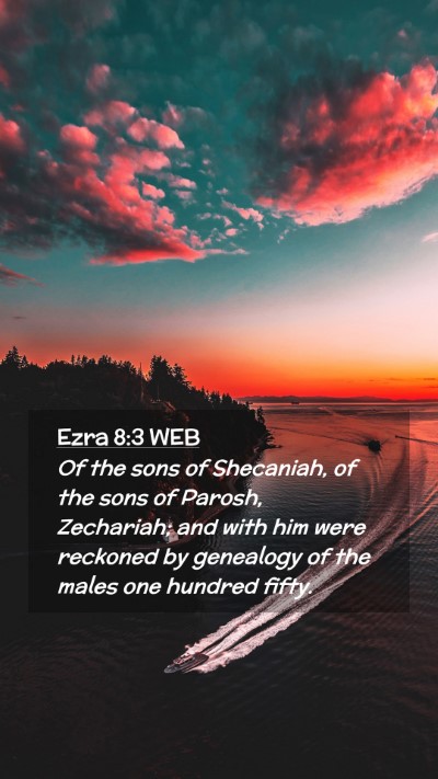 Picture 02 - Ezra 8:3 WEB Mobile Phone Wallpaper - Of the sons of Shecaniah, of the sons of Parosh, - Mobile Bible Verse Wallpaper