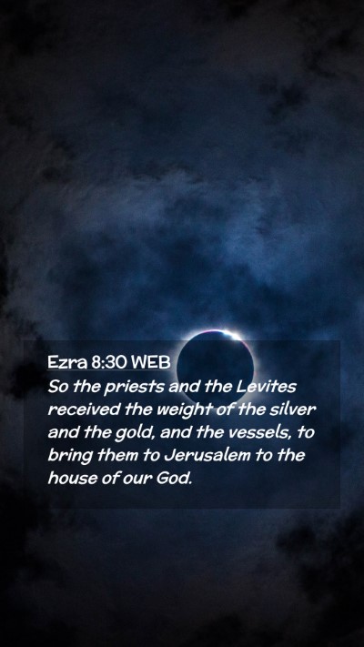 Picture 02 - Ezra 8:30 WEB Mobile Phone Wallpaper - So the priests and the Levites received the - Mobile Bible Verse Wallpaper