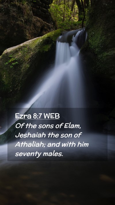 Picture 02 - Ezra 8:7 WEB Mobile Phone Wallpaper - Of the sons of Elam, Jeshaiah the son of - Mobile Bible Verse Wallpaper
