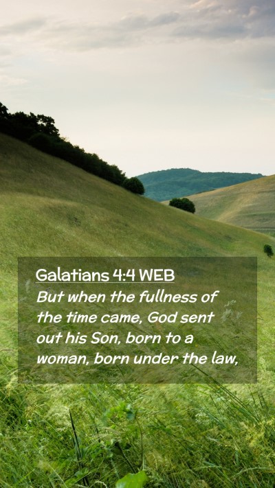 Picture 02 - Galatians 4:4 WEB Mobile Phone Wallpaper - But when the fullness of the time came, God sent - Mobile Bible Verse Wallpaper