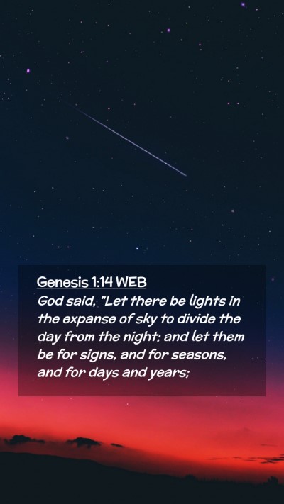 Picture 02 - Genesis 1:14 WEB Mobile Phone Wallpaper - God said, 