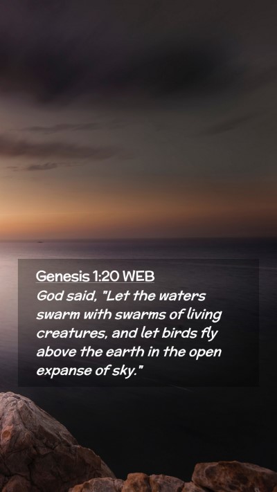 Picture 02 - Genesis 1:20 WEB Mobile Phone Wallpaper - God said, 