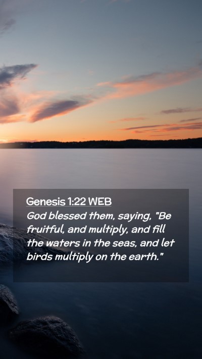 Picture 02 - Genesis 1:22 WEB Mobile Phone Wallpaper - God blessed them, saying, 