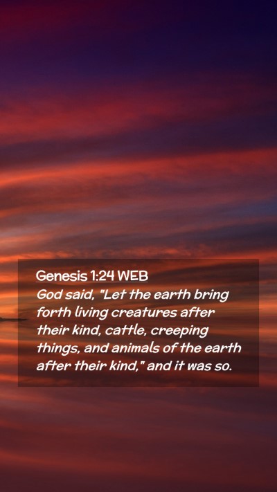 Picture 02 - Genesis 1:24 WEB Mobile Phone Wallpaper - God said, 