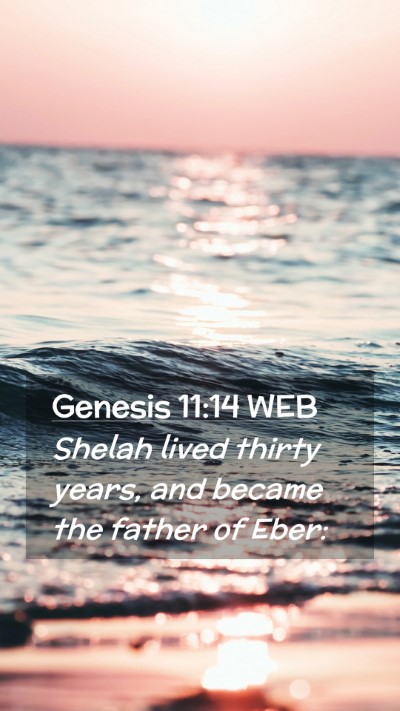 Picture 02 - Genesis 11:14 WEB Mobile Phone Wallpaper - Shelah lived thirty years, and became the father - Mobile Bible Verse Wallpaper