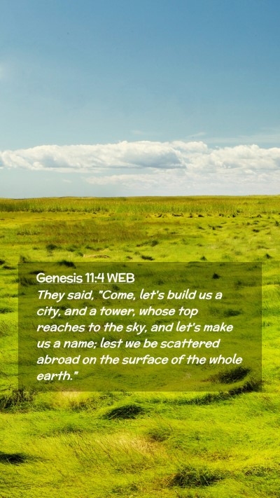 Picture 02 - Genesis 11:4 WEB Mobile Phone Wallpaper - They said, 