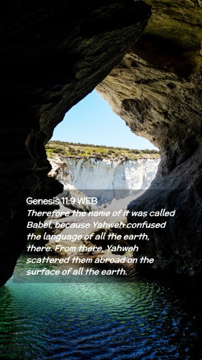 Picture 02 - Genesis 11:9 WEB Mobile Phone Wallpaper - Therefore the name of it was called Babel, - Mobile Bible Verse Wallpaper