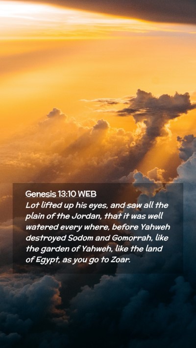 Picture 02 - Genesis 13:10 WEB Mobile Phone Wallpaper - Lot lifted up his eyes, and saw all the plain of - Mobile Bible Verse Wallpaper