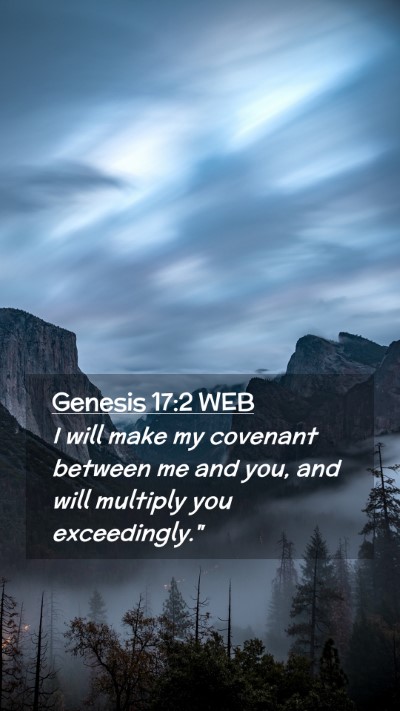 Picture 02 - Genesis 17:2 WEB Mobile Phone Wallpaper - I will make my covenant between me and you, and - Mobile Bible Verse Wallpaper