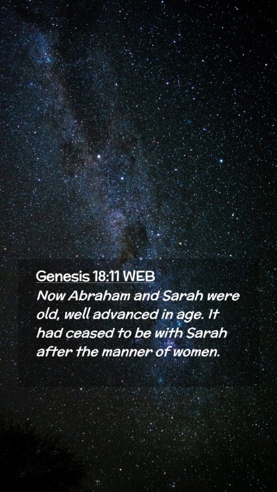 Picture 02 - Genesis 18:11 WEB Mobile Phone Wallpaper - Now Abraham and Sarah were old, well advanced in - Mobile Bible Verse Wallpaper