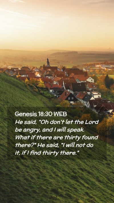 Picture 02 - Genesis 18:30 WEB Mobile Phone Wallpaper - He said, 