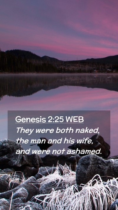 Picture 02 - Genesis 2:25 WEB Mobile Phone Wallpaper - They were both naked, the man and his wife, and - Mobile Bible Verse Wallpaper