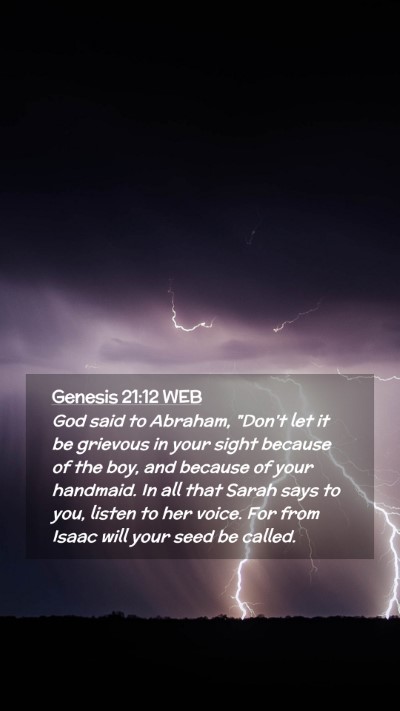 Picture 02 - Genesis 21:12 WEB Mobile Phone Wallpaper - God said to Abraham, 