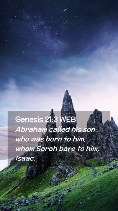 Picture 02 - Genesis 21:3 WEB Mobile Phone Wallpaper - Abraham called his son who was born to him, whom - Mobile Bible Verse Wallpaper