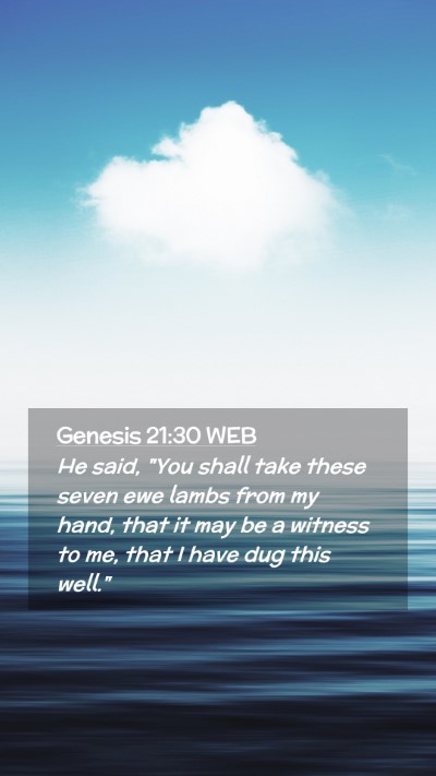 Picture 02 - Genesis 21:30 WEB Mobile Phone Wallpaper - He said, 