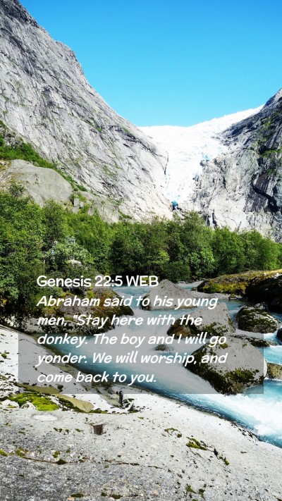 Picture 02 - Genesis 22:5 WEB Mobile Phone Wallpaper - Abraham said to his young men, 