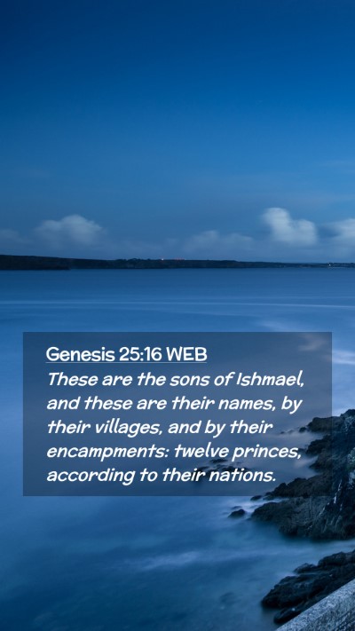Picture 02 - Genesis 25:16 WEB Mobile Phone Wallpaper - These are the sons of Ishmael, and these are - Mobile Bible Verse Wallpaper