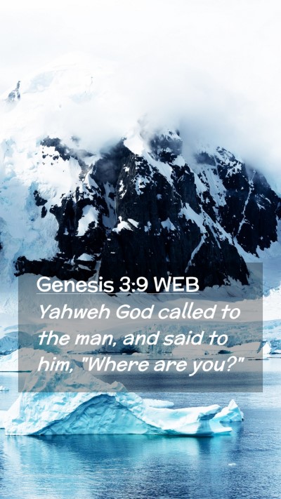 Picture 02 - Genesis 3:9 WEB Mobile Phone Wallpaper - Yahweh God called to the man, and said to him, - Mobile Bible Verse Wallpaper