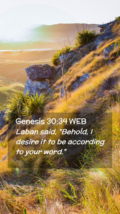 Picture 02 - Genesis 30:34 WEB Mobile Phone Wallpaper - Laban said, 