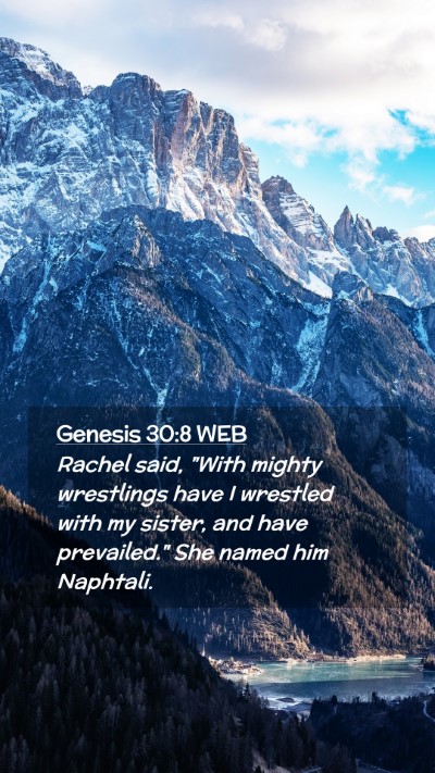 Picture 02 - Genesis 30:8 WEB Mobile Phone Wallpaper - Rachel said, 