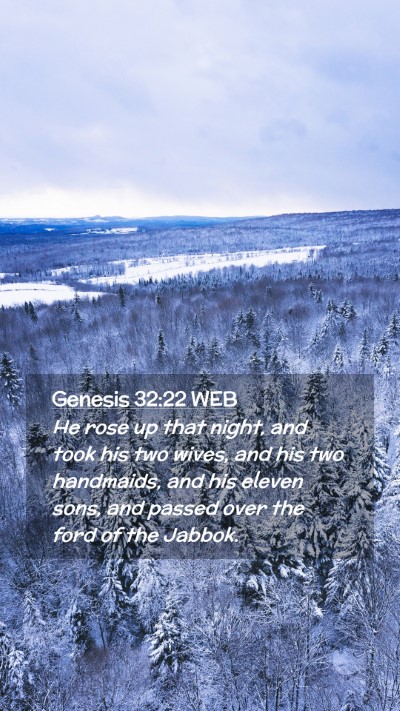 Picture 02 - Genesis 32:22 WEB Mobile Phone Wallpaper - He rose up that night, and took his two wives, - Mobile Bible Verse Wallpaper
