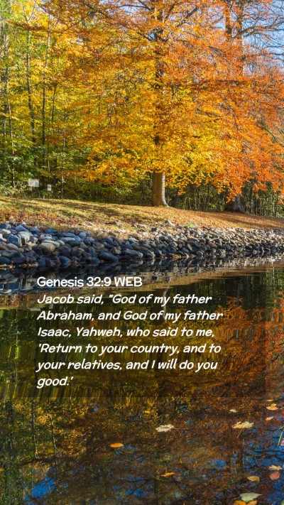 Picture 02 - Genesis 32:9 WEB Mobile Phone Wallpaper - Jacob said, 
