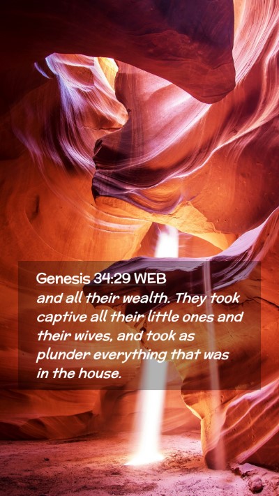 Picture 02 - Genesis 34:29 WEB Mobile Phone Wallpaper - and all their wealth. They took captive all their - Mobile Bible Verse Wallpaper