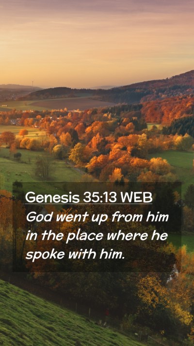 Picture 02 - Genesis 35:13 WEB Mobile Phone Wallpaper - God went up from him in the place where he spoke - Mobile Bible Verse Wallpaper