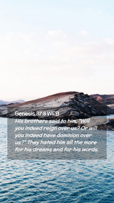 Picture 02 - Genesis 37:8 WEB Mobile Phone Wallpaper - His brothers said to him, 