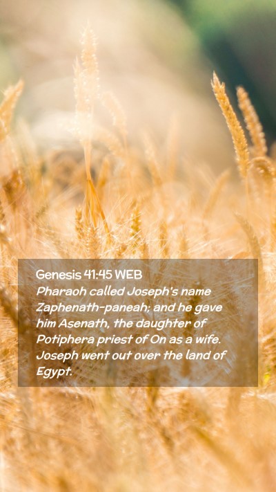 Picture 02 - Genesis 41:45 WEB Mobile Phone Wallpaper - Pharaoh called Joseph's name Zaphenath-paneah; - Mobile Bible Verse Wallpaper